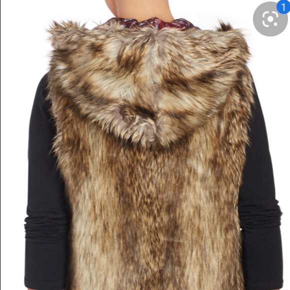 BCBGeneration Jackets & Blazers - BCBGeneration Faux Fur Hooded Vest